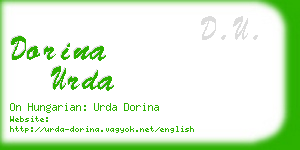 dorina urda business card